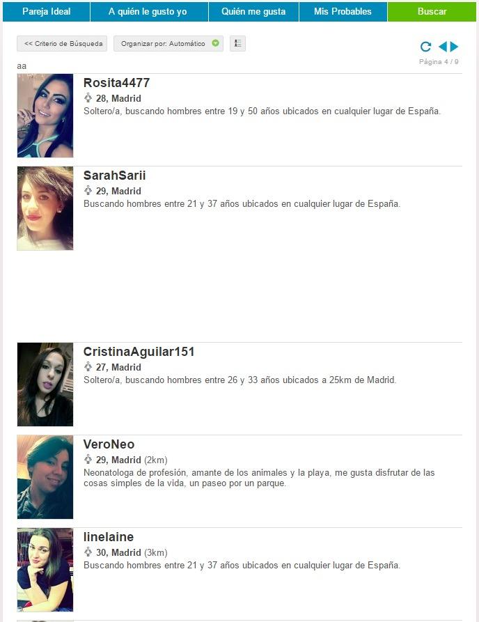 perfiles amor en linea