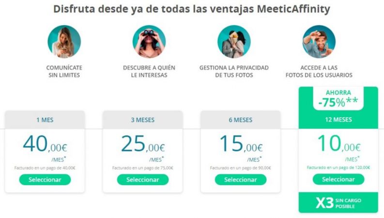 precios meetic affinity